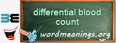 WordMeaning blackboard for differential blood count